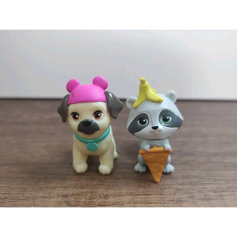 Mattel Barbie Small Pet Dog Raccoon Lot Of 2 Barbie Pug Trash Panda Z4